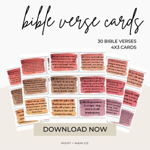 30 Cartões de Versículos Bíblicos de Ação de Graças em Aquarela | Cartões de Oração | Cartões de Escritura para Download Instantâneo | Ferramentas de Estudo Bíblico