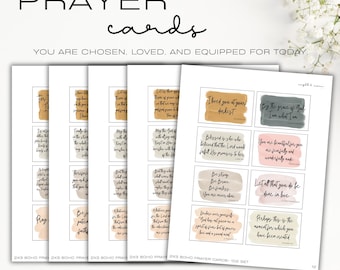 Boho Scripture Cards, Printable Bible Verse Cards, Prayer Board (PDF)