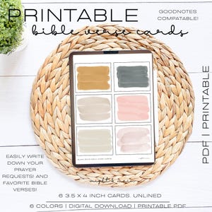 Blank Bible Verse Cards Printable | Prayer Cards Template | Scripture Cards | Prayer Board Kit | Christian Journal Cards | Faith Printable