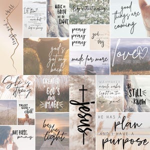 prayer board kit, christian collage, vision board, prayer kit, scripture, bible verses, prayer board, boho christian, inspirational bible verse, bible art
