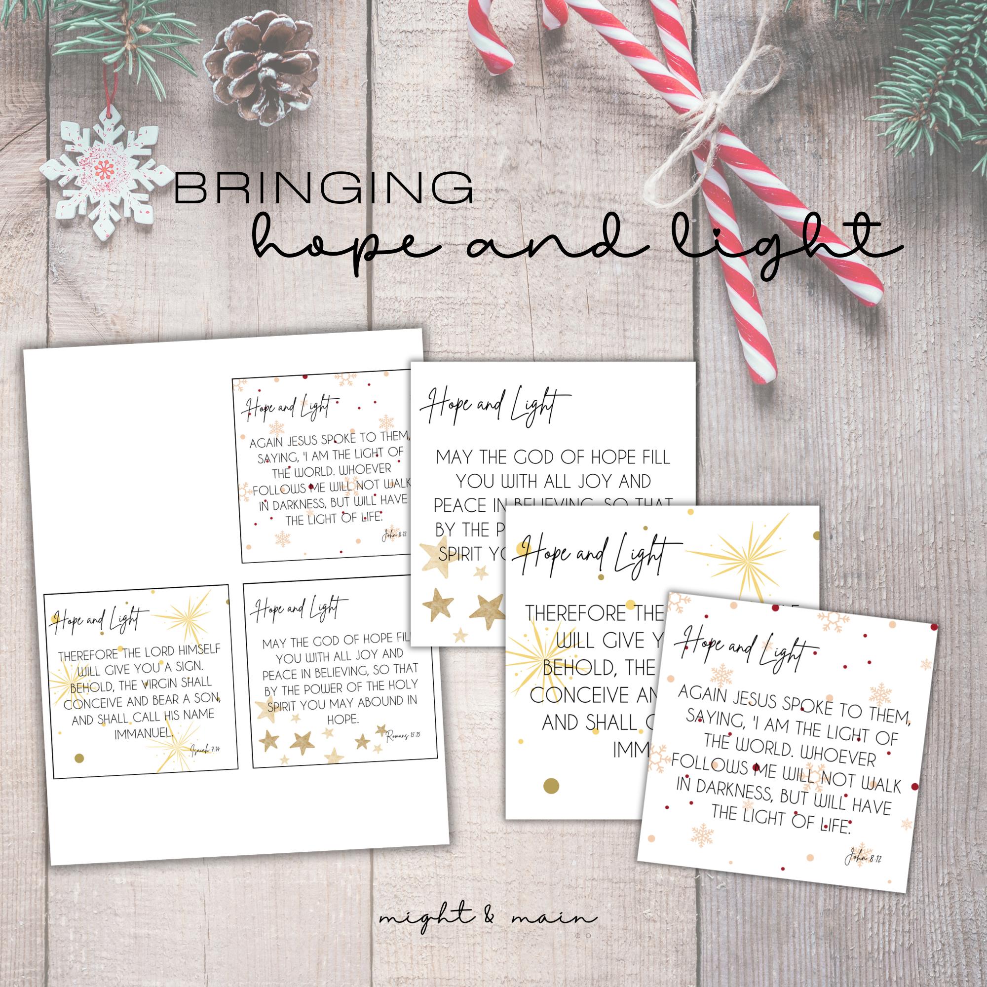 Christmas Bible Verse Cards | Set of 13 Printable Christmas Scripture ...