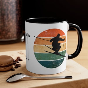 Retro Ski Mug: Winter Sports Gift, Ski Lodge Decor