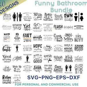 Funny Bathroom SVG Bundle, Bathroom Quote, Restroom svg, Potty Dance svg, Bathroom Sign clipart, Funny Bathroom SVG, Cut File for Cricut