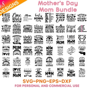 48 Mom svg bündeln Hand beschriftet | Muttertag svg | Mama Leben svg | Mama svg | gesegnete Mama svg | Mutter von Jungen Mädchen svg | Mama Zitate svg png