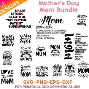 48 Mom svg bündeln Hand beschriftet | Muttertag svg | Mama Leben svg | Mama svg | gesegnete Mama svg | Mutter von Jungen Mädchen svg | Mama Zitate svg png