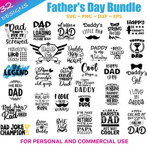 32 Pacote SVG do Dia dos Pais, Melhor Pai de Todos os Tempos svg, Papai Eu Te Amo svg, Super Pai svg, Pai svg, Dia dos Pais svg, Cool Dad svg, Família svg
