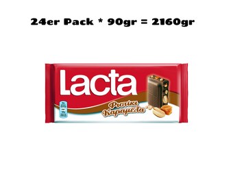 LACTA Milk Chocolate with Pistachio & Caramel 90gr (pack of 24)