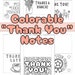 Printable Kids Thank You Notes, Cute Kids Thank You Cards, Thank You ...