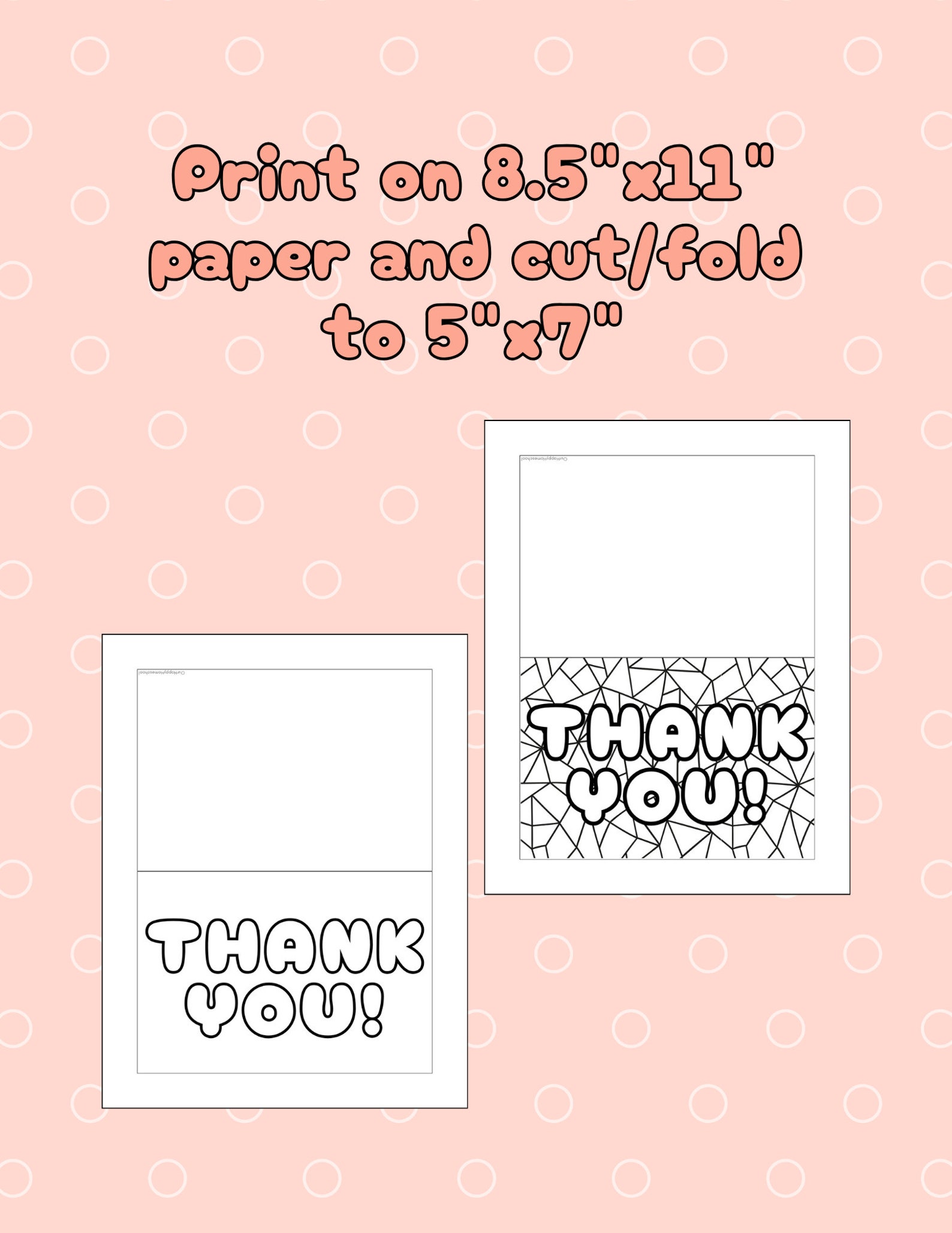 Kids Thank You Notes Printable Kids Thank You Cards Color Your Own ...
