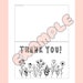 Kids Thank You Notes Printable Kids Thank You Cards Color Your Own