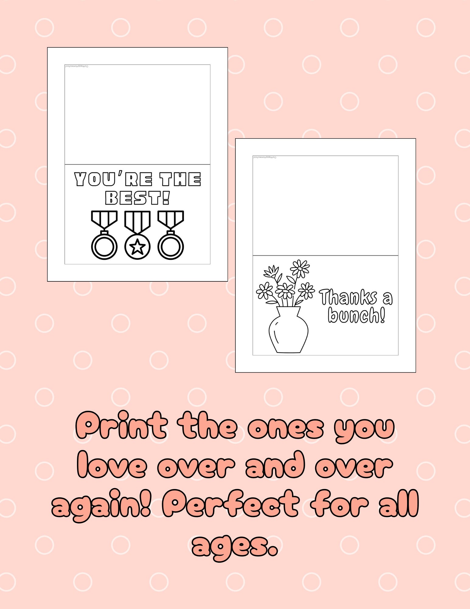 Kids Thank You Notes Printable Kids Thank You Cards Color Your Own