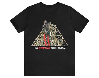 Achterbahn T-Shirt, Coping Mechanism Tee, lustiges Geschenk für Thrill Seekers, Vergnügungspark Shirt