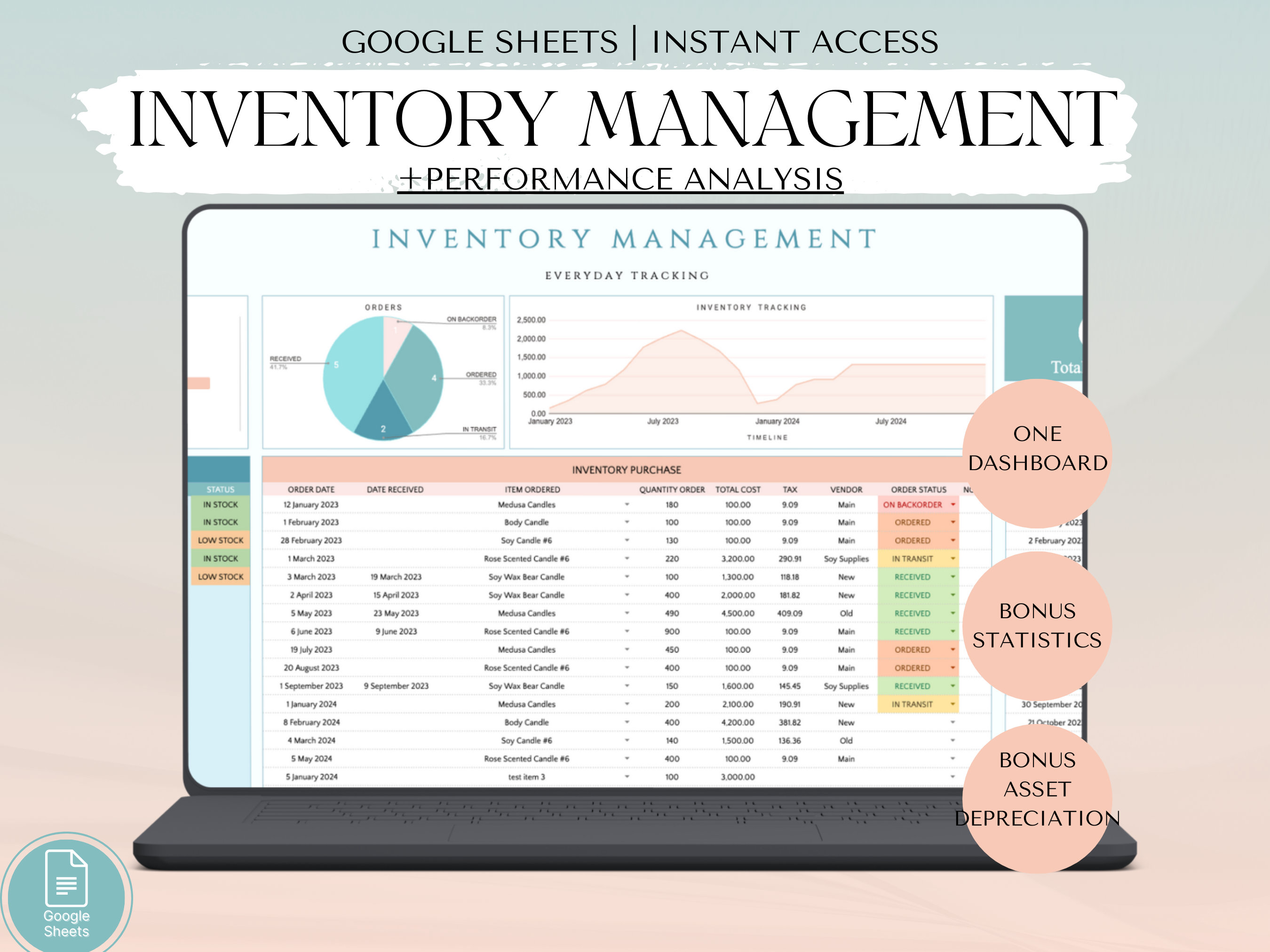 Discarding Inventory Tracking Etsy Inventory Management Tracker, Inventory Template Tracker Business ...