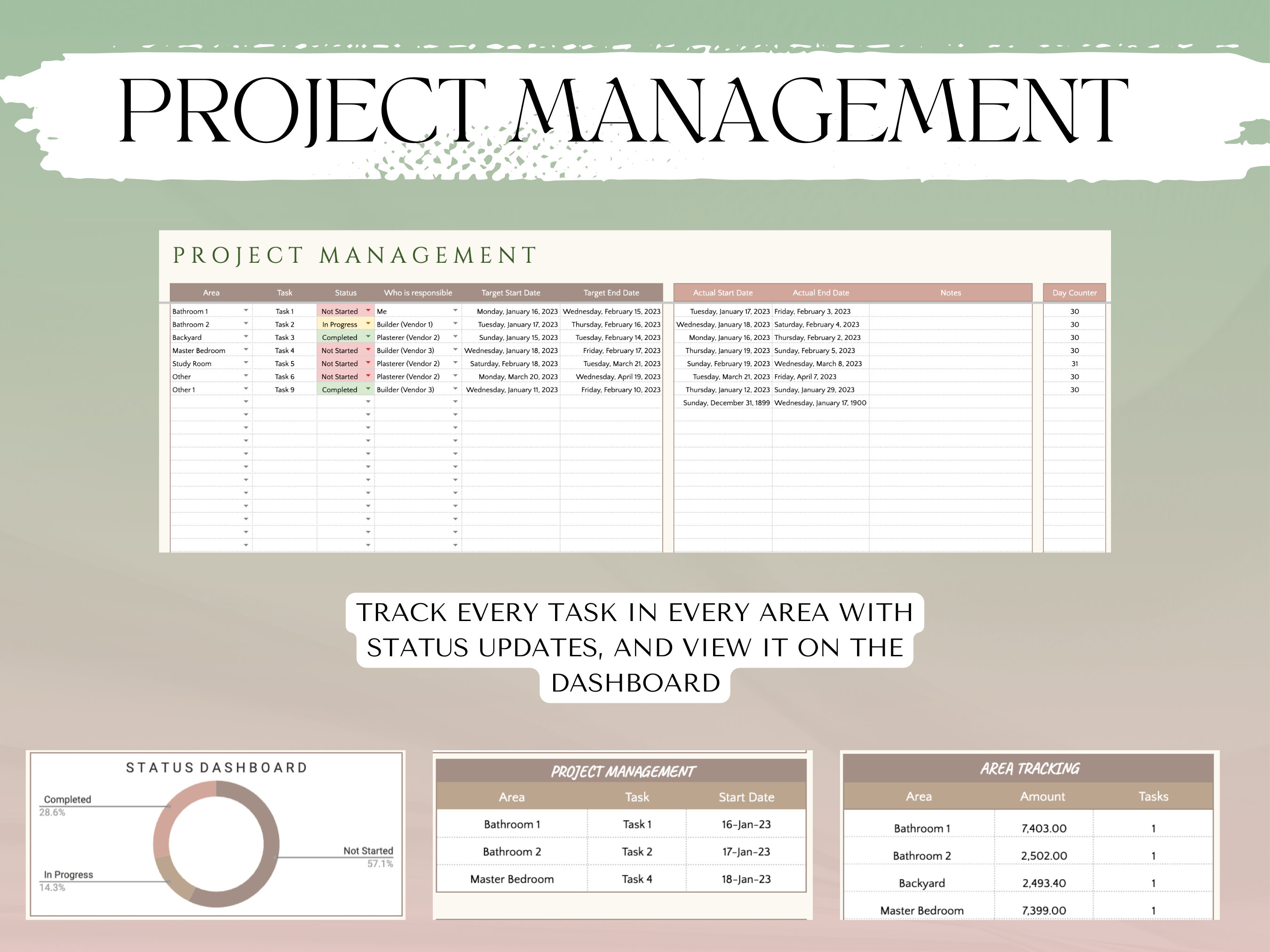 Renovations Project Planner, Interior Designs Planner, Renovation ...