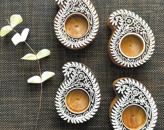 Wooden Tea light candle Holders (Set of 4), handmade candle holder, office decor, Diya, Home decor, Tabletop, Diwali Gift, Thanksgiving Gift