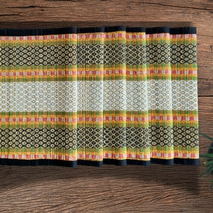 Handwoven Placemats set of 6 with a table runner, rectangular table mats, eco friendly, sustainable, multicolor, housewarming gift