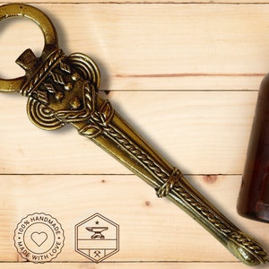 Vintage Brass Bottle Opener, Antique Barware, Rustic Kitchen Tool, Unique Gift for Him, Retro Brass Bar Accessory, Antique Bottle Opener