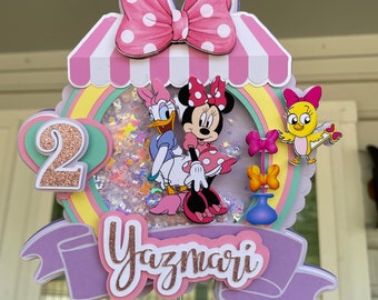 Minnie and Daisy cake topper, Minnie Mouse cake topper, Daisy cake topper, Minnie and Daisy party decor, Minnie and Daisy theme party