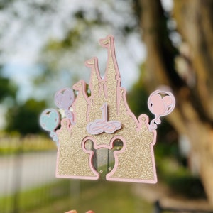 Princess castle cake topper, Disney castle cake topper, Disney cake decor, castle princess party