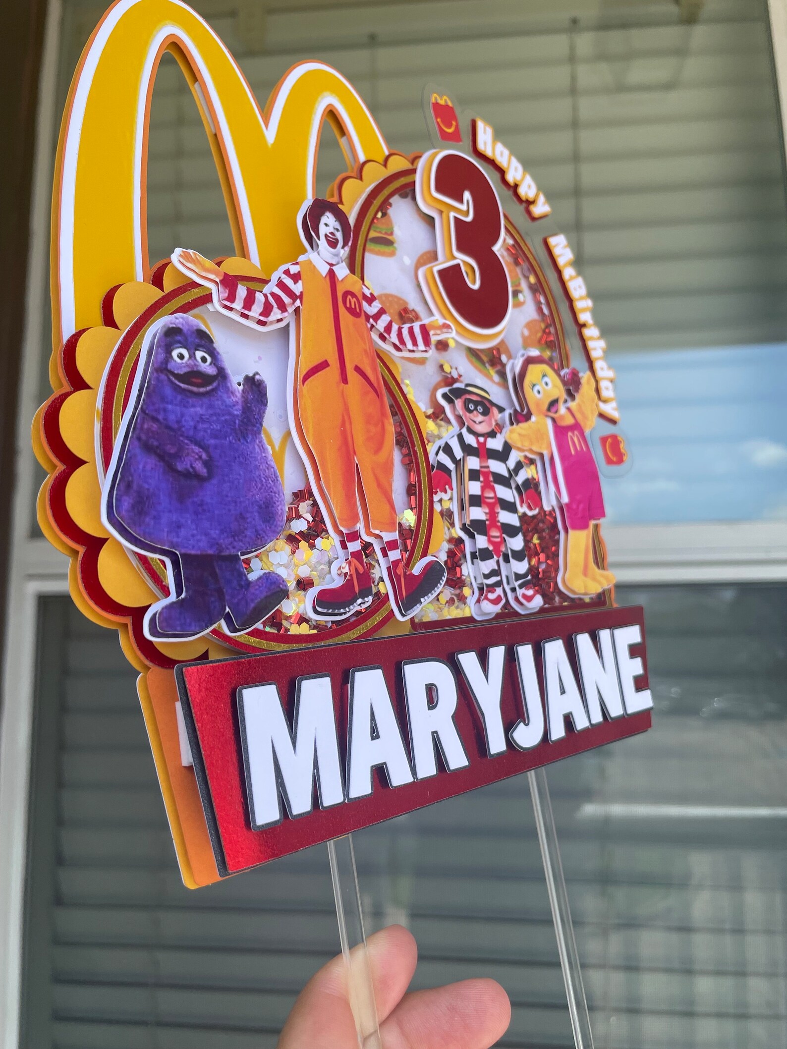 Food Case Topper Mc Birthday Cake Topper, Hamburger Cake Topper, Fast Food Cake Topper ...