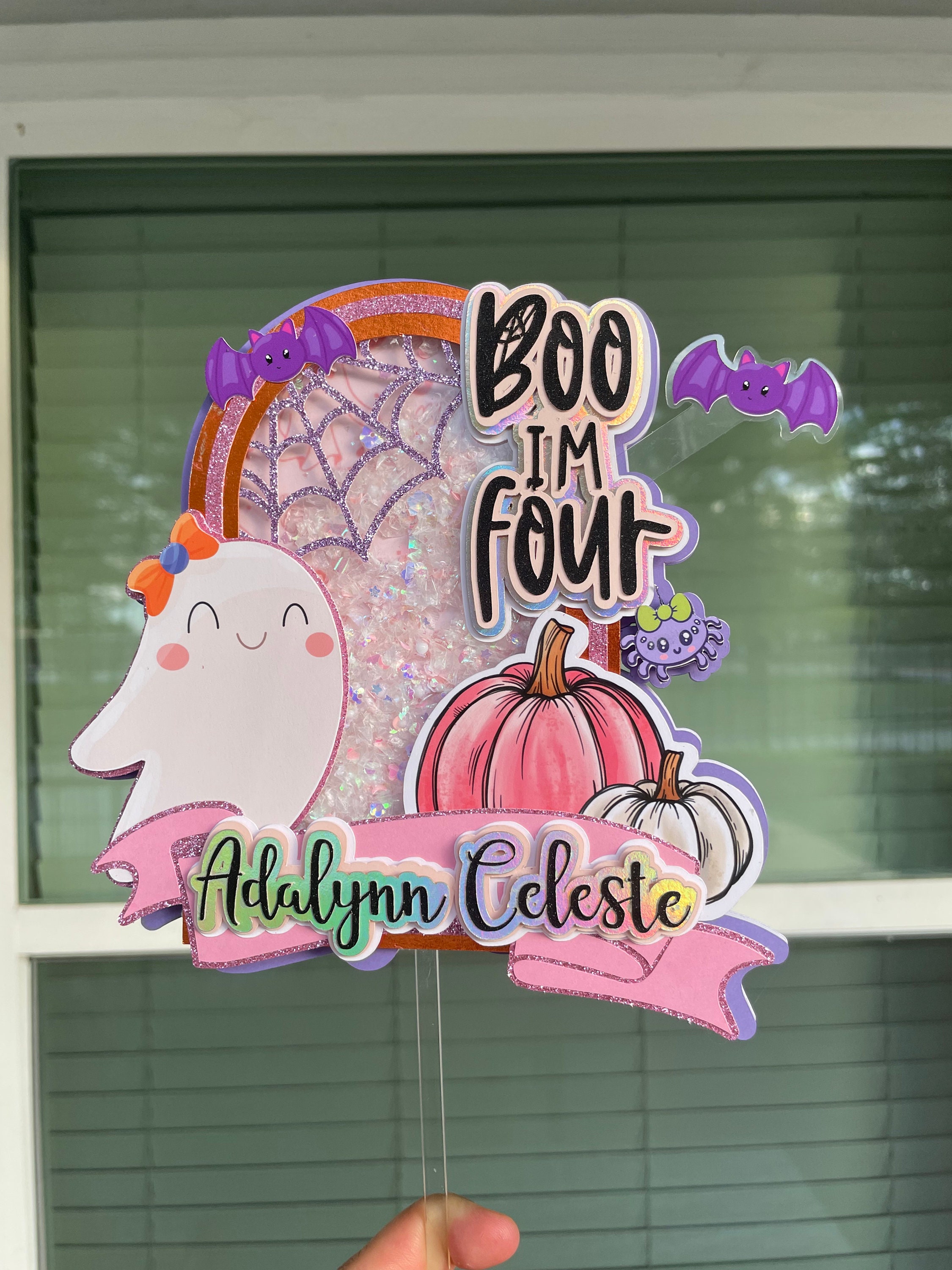 Halloween cake topper, boo I’m two cake topper, spooky one cake topper, boo I’m four cake topper, halloween theme cake topper