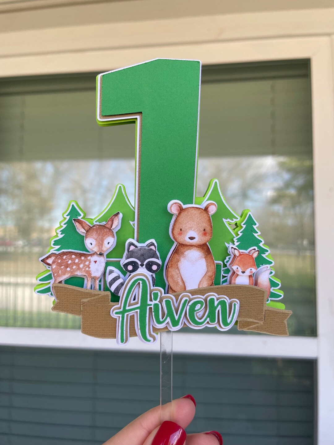 Woodland Cake Topper, Woodland Animals Cake Topper Etsy