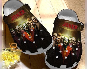 Halloween Shoes, Joker Sandals, Joker Shoes, Joker Slipper, Joker Gift, Joker Shoes For Men, Joker Men Sandals, Horror Shoes Sandals
