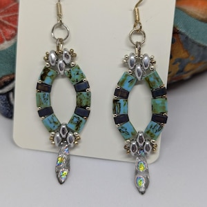 Silver and Tila earrings