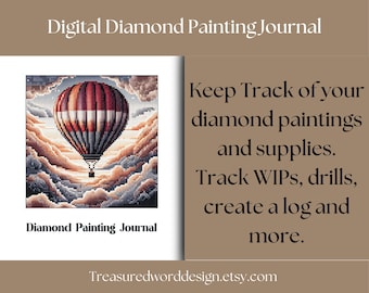 Digital Diamond Painting Journal/Logbook (Fully Hyperlinked)