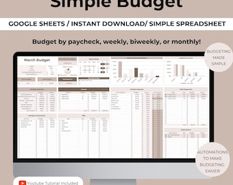 Zero-Based Budget Google Sheets: Paycheck, Bi-Weekly & Monthly Planner