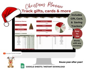 Christmas Tracker Google Sheets: Gift, Savings, & Holiday Planner