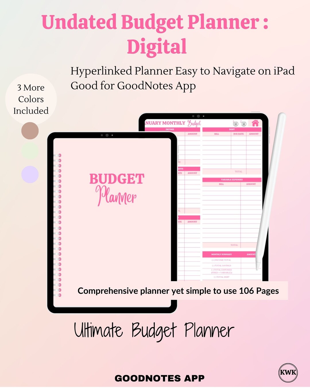 Digital Budget Planner Digital Budget Planner for iPad - Etsy