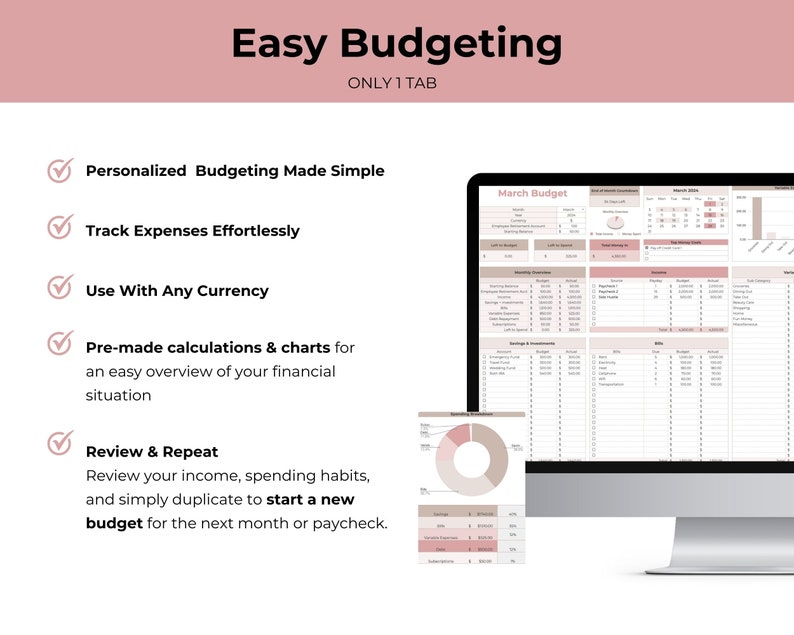 Simple budget Google sheet