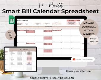 Bill Payment Tracker: Smart Monthly Calendar in Google Sheets