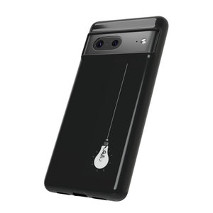 Omori Lightbulb White Space Shock Resistant Phone Case for iPhone, Samsung, Googe Pixel, Matte Or Glossy Finish