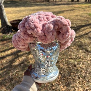 Crochet ruffle hat
