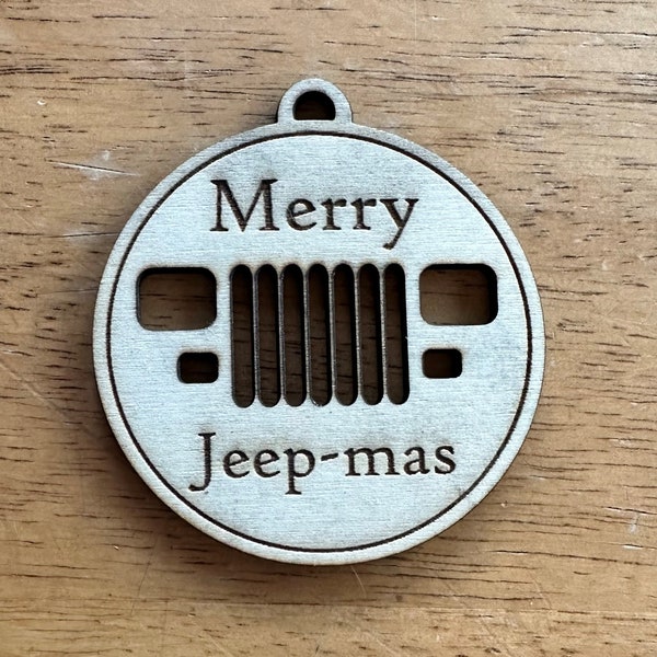 YJ Merry Jeep-Mas Ornament