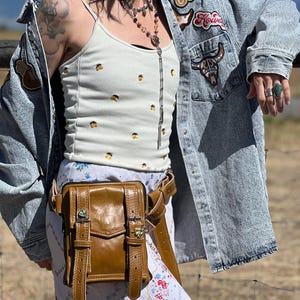 Borsa a tracolla in pelle con tracolla nascosta