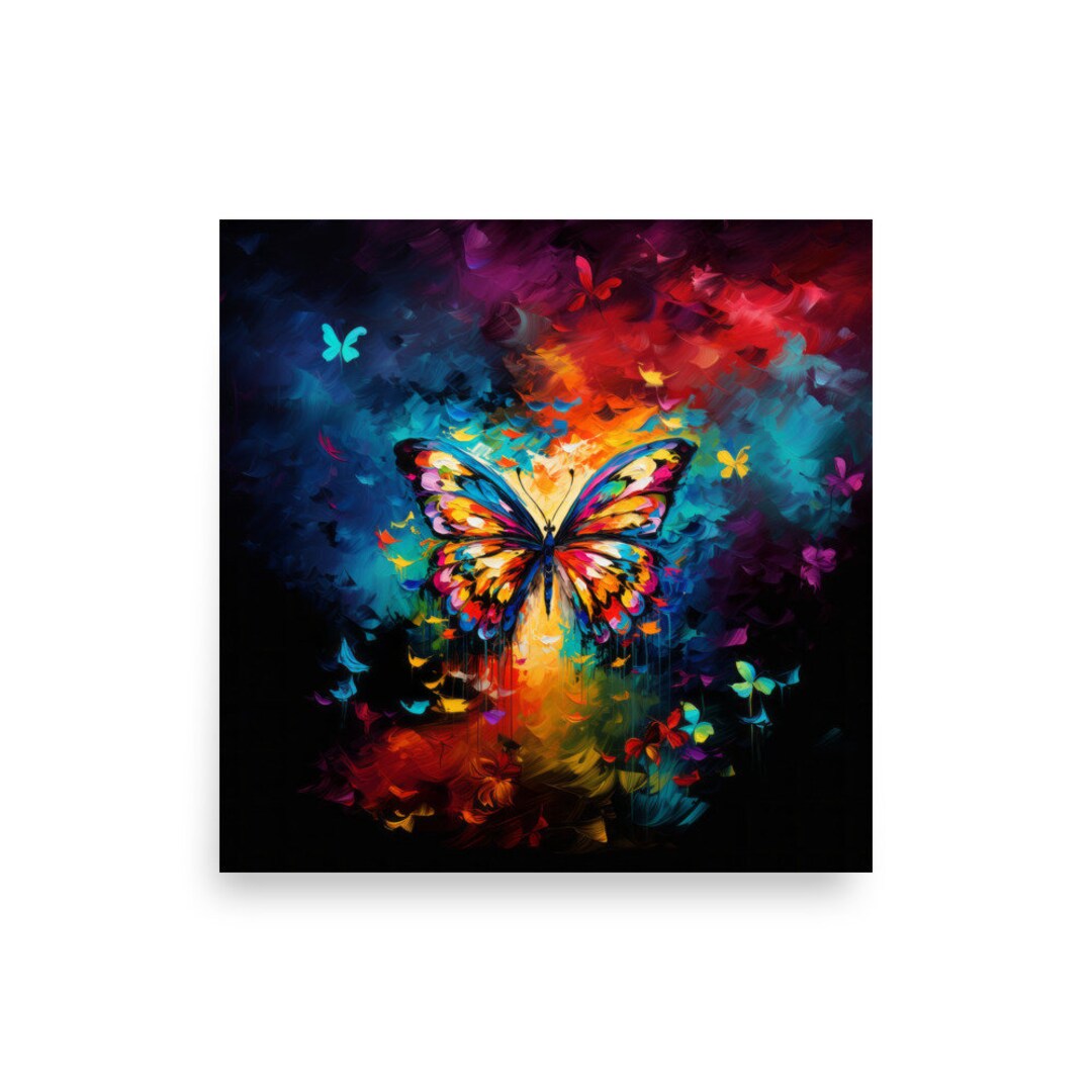 Poster Butterfly Urban Art Etsy
