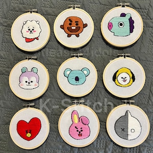 BTS BT21 Cross Stitch Embroidery