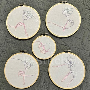 BTS Love Yourself: Her Flowers Cross Stitch Embroidery