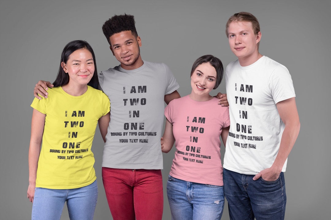 I Am Two in One Custom Tshirt, Bound by Two Cultures, I Am Two Tshirt ...