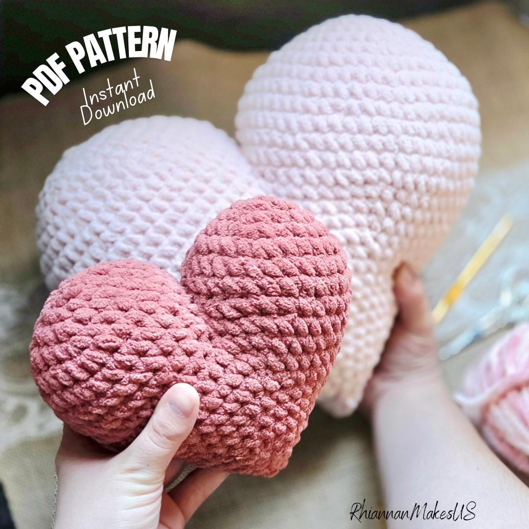 39 Plushie Crochet Patterns for Soft, Cuddly Amigurumi Makes 37 Bundle! Crochet Heart Pillow