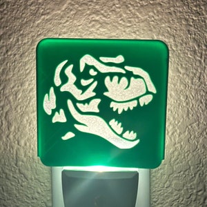 T-Rex Plug-in LED Night Light with Light Sensor, Dinosaur Nightlight, Nursery or Kid Room Night Light, Tyrannosaurs Rex Nightlight