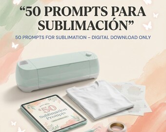 50 Sublimation Prompts for T-Shirt Design | AI Image Prompts for Cricut, DTF & Sublimation | Printable Craft Guide | Creative T-Shirt Ideas
