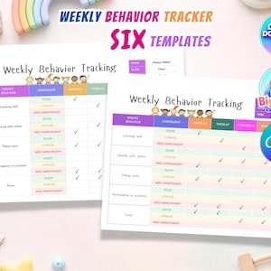 Weekly Behavior Tracker Template for Kids Daycare Behavior Chart Printable Classroom Behavior Log Preschool Daily Report Editable Canva