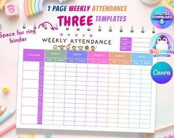 Aanmelden en afmelden voor kinderopvang Afdrukbaar presentielijst voor peuters Wekelijks aanwezigheidsformulier voor kinderopvang met bewerkbare sjabloon