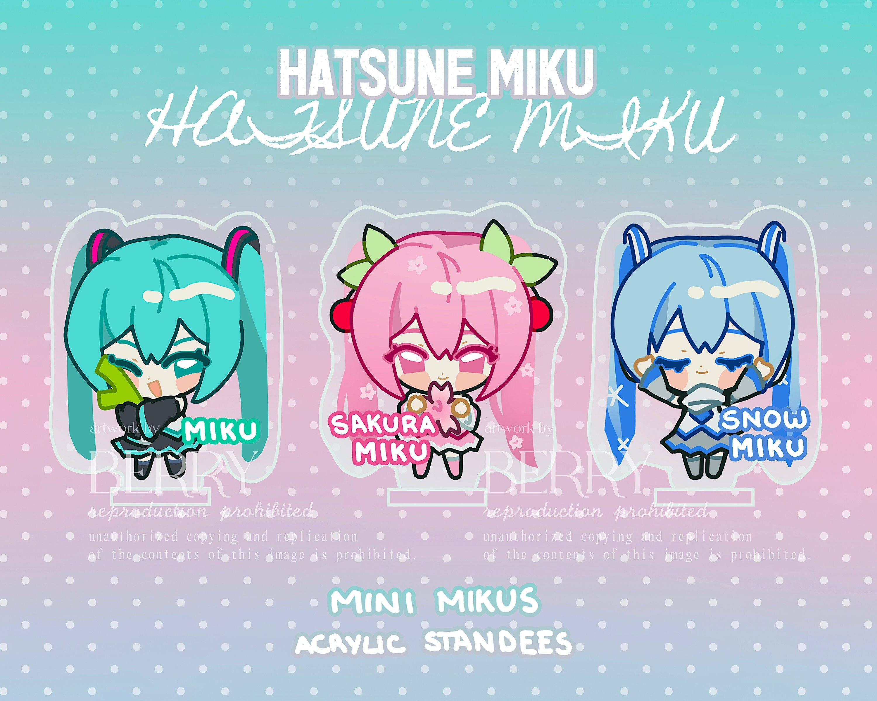 40/50/65pcs Cartoon Cute Kawaii Hatsune Miku Hand Account Sticker