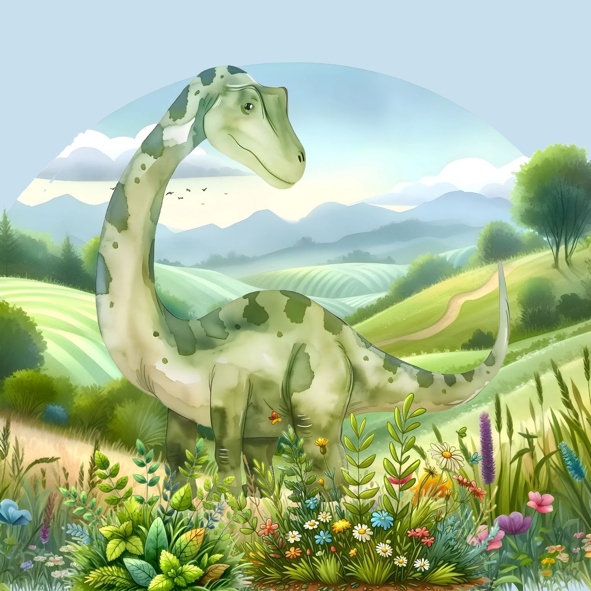 Watercolor Dinosaur Clipart Bundle Cute Dino Clip Art SVG Dinosaur ...