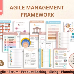 Marco de gestión de proyectos ágiles para profesionales ágiles, marco de trabajo Agile Scrum, product backlog, propietarios de producto, principios ágiles